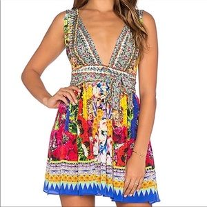 Camilla Silk V Neck Mini Dress size 2 worn 2x